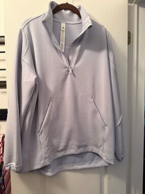 Lululemon Softstream Half Zip Long Light Blue (size M)